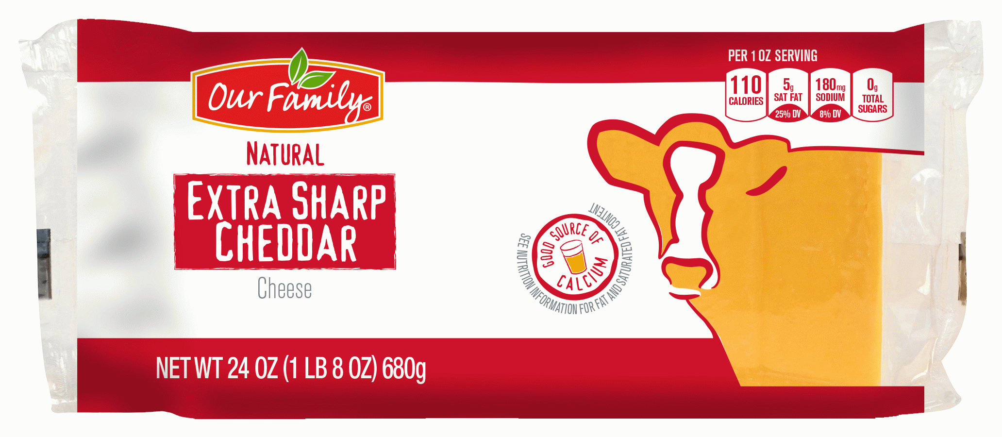 Our Family  extra sharp cheddar, natural cheese Full-Size Picture